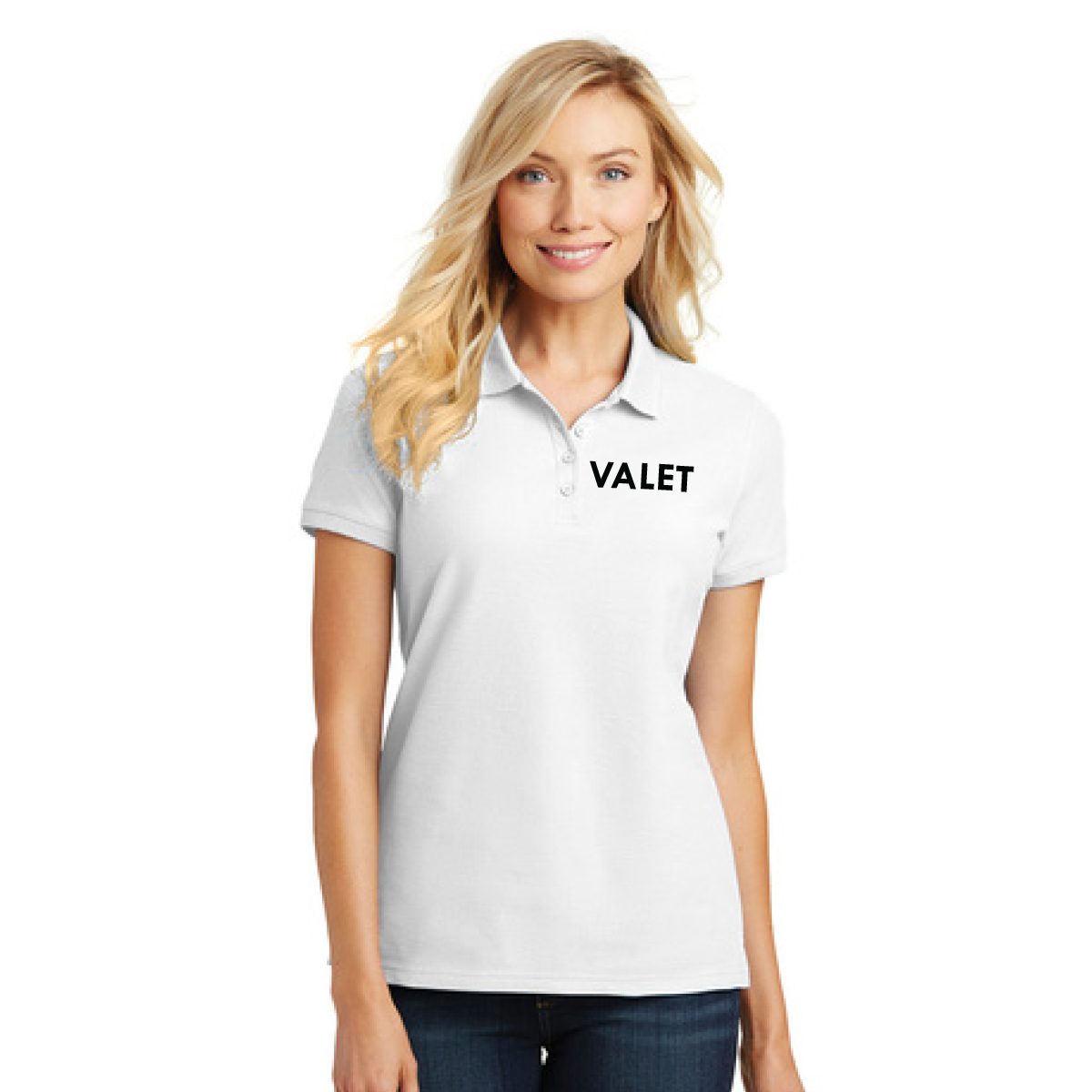 Valet Womens Core Classic Pique Polo