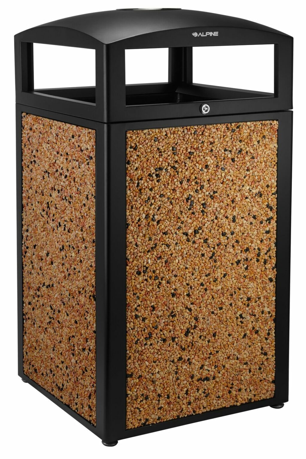 RUGGED 40-GALLON ALL-WEATHER TRASH CONTAINER WITH ASHTRAY LID