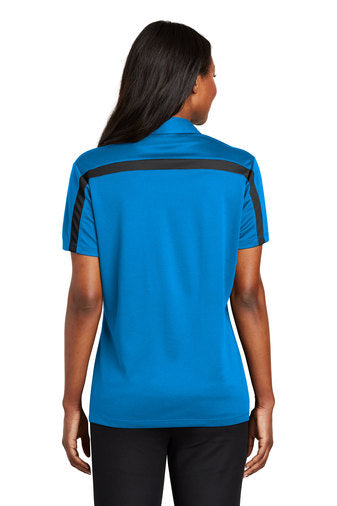 Port Authority® Ladies Silk Touch™ Performance Colorblock Stripe Polo