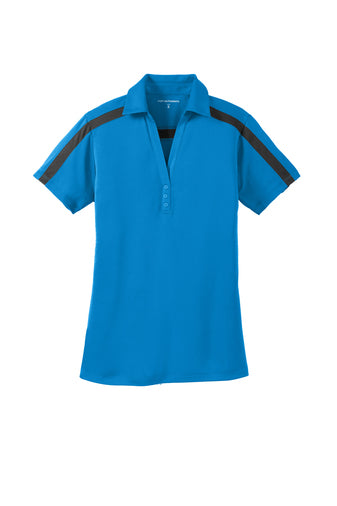 Port Authority® Ladies Silk Touch™ Performance Colorblock Stripe Polo