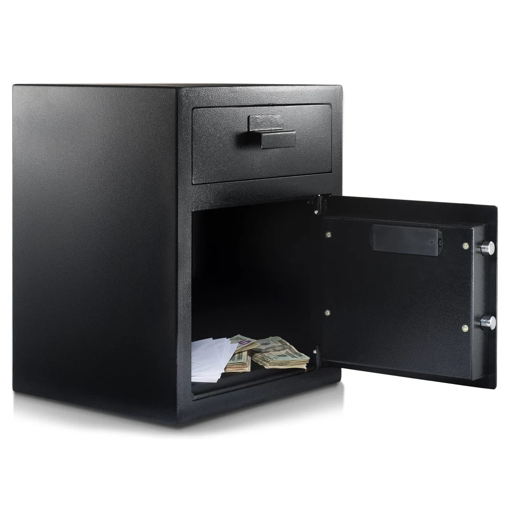1.1 cu ft Depository Safe w/ Keypad Lock - Steel, Black