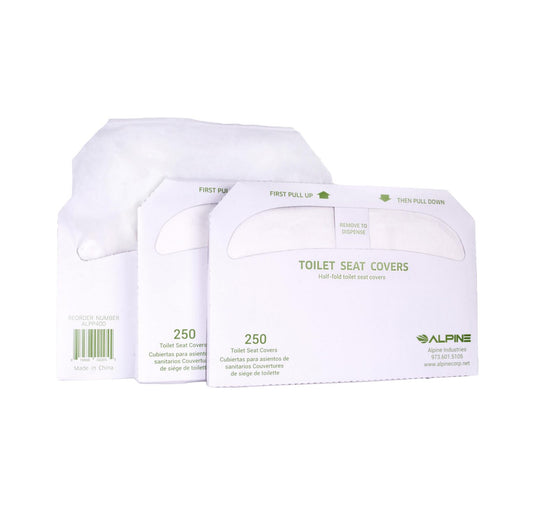 FLUSHABLE TOILET SEAT COVERS IN 250-SHEET PACKS