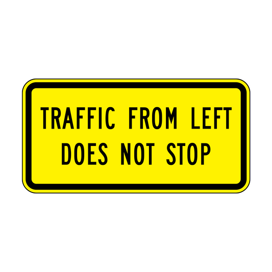Traffic From Left Does Not Stop Sign