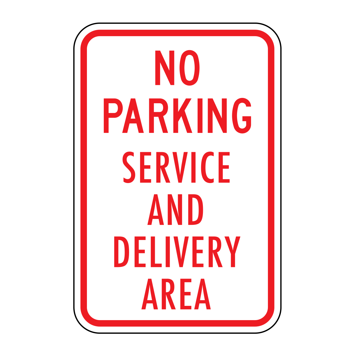 No Parking Service And Delivery Area