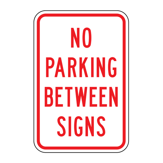No Parking Between Signs