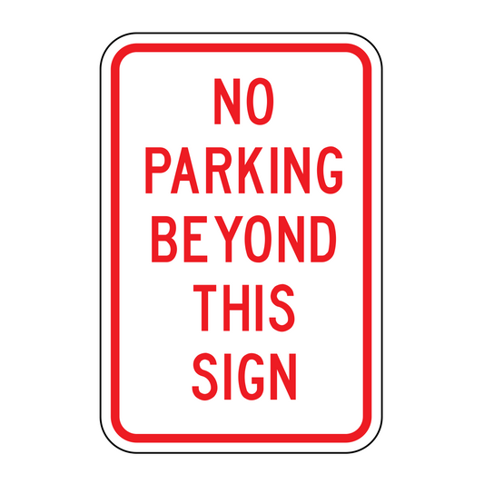 No Parking Beyond This Sign