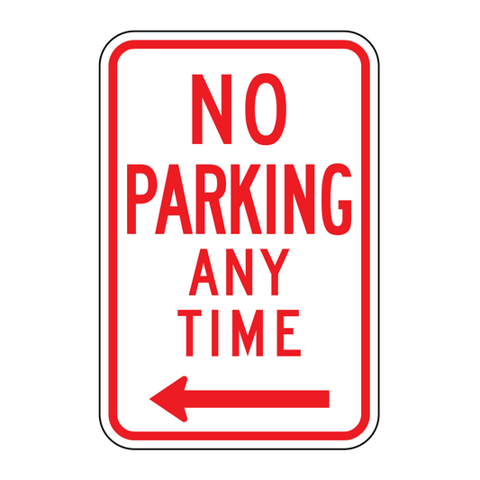 No Parking Anytime To The Left