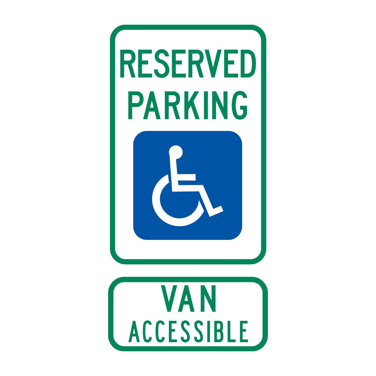 Reserved Parking Van Accessible (Texas)