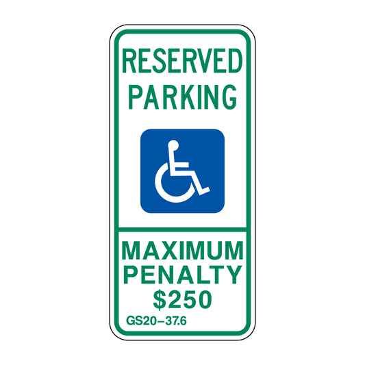 Reserved Parking Maximum Penalty $250 (North Carolina)