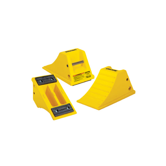 All-Terrain Heavy-Duty Wheel Chock with Rubber Pad, 40 Ton Capacity, 28-38 in. Tires