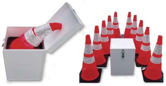 10 Spring Cones w/Locking Metal Box System