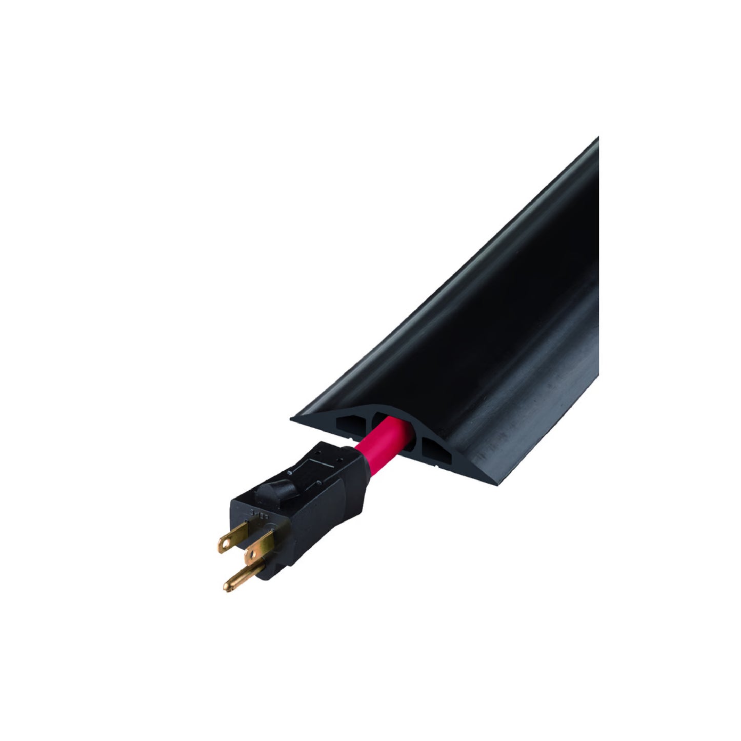10ft., 3-Channel Rubber Duct Office Cable Protector