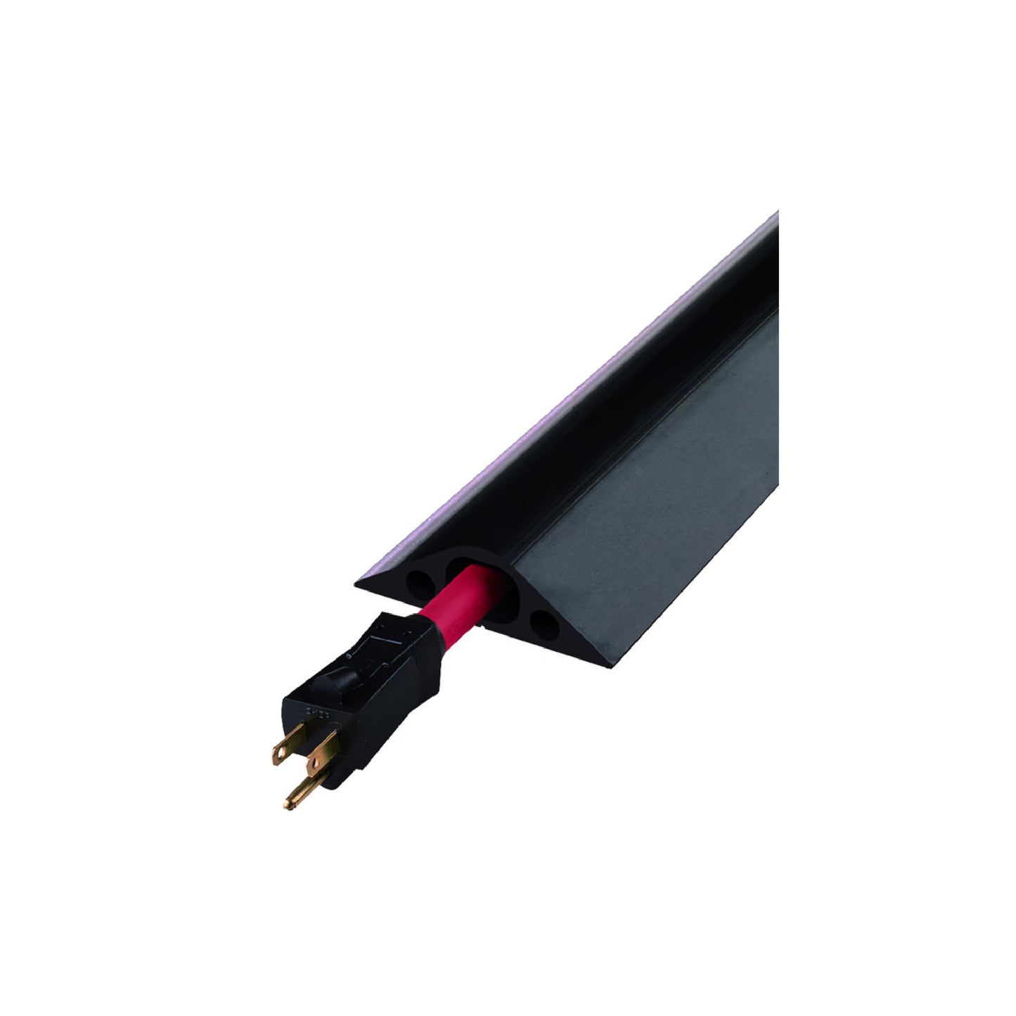 10 ft. Single Channel Rubber Duct Cable Cover for Office Cords