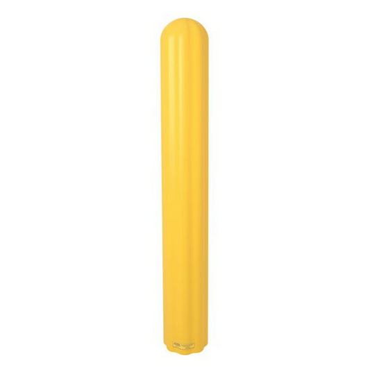 6" x 72" Fluted Bollard Cover, Yellow