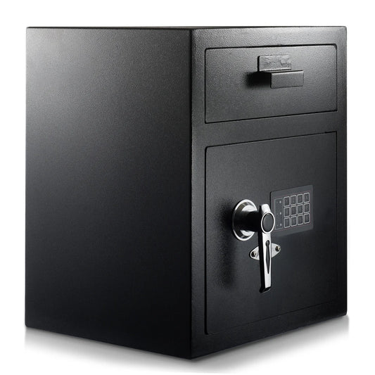 1.1 cu ft Depository Safe w/ Keypad Lock - Steel, Black