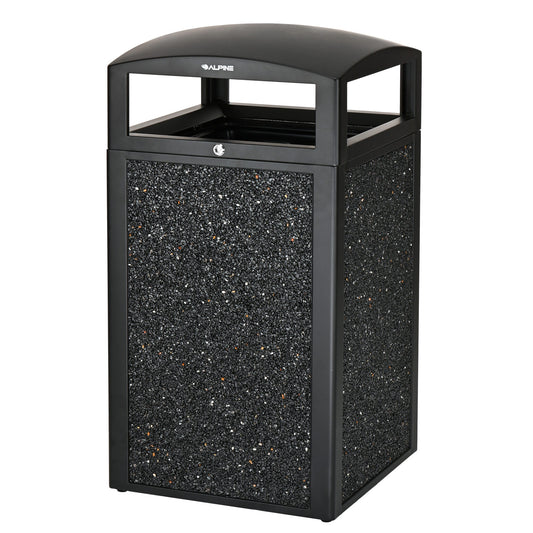 RUGGED 40-GALLON ALL-WEATHER TRASH CONTAINER WITH ASHTRAY LID