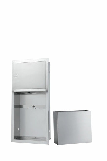 RECESSED PAPER TOWEL DISPENSER / WASTE RECEPTACLE