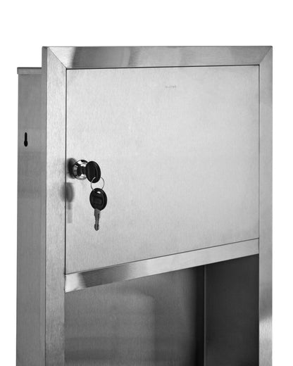 RECESSED PAPER TOWEL DISPENSER / WASTE RECEPTACLE