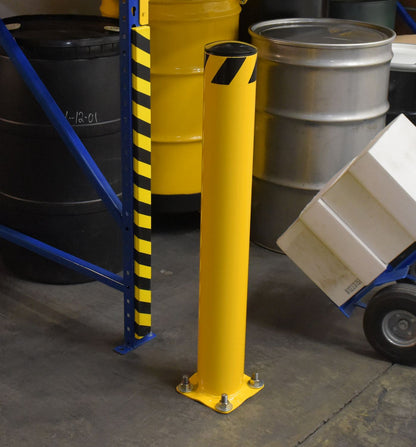 24" Yellow Steel Pipe Bollard