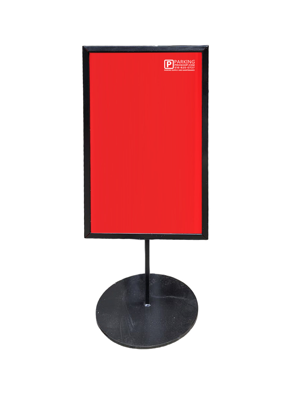 24" x 44" Heavy Duty Sign Stanchion with 100lb Metal Base | Professional Wayfinding Sign Stand for Sports Venues, Hotels & Events