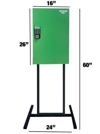 96 or 192 Hook Valet Key Box with Combination Lock - Wall Mount or Optional Metal Stand