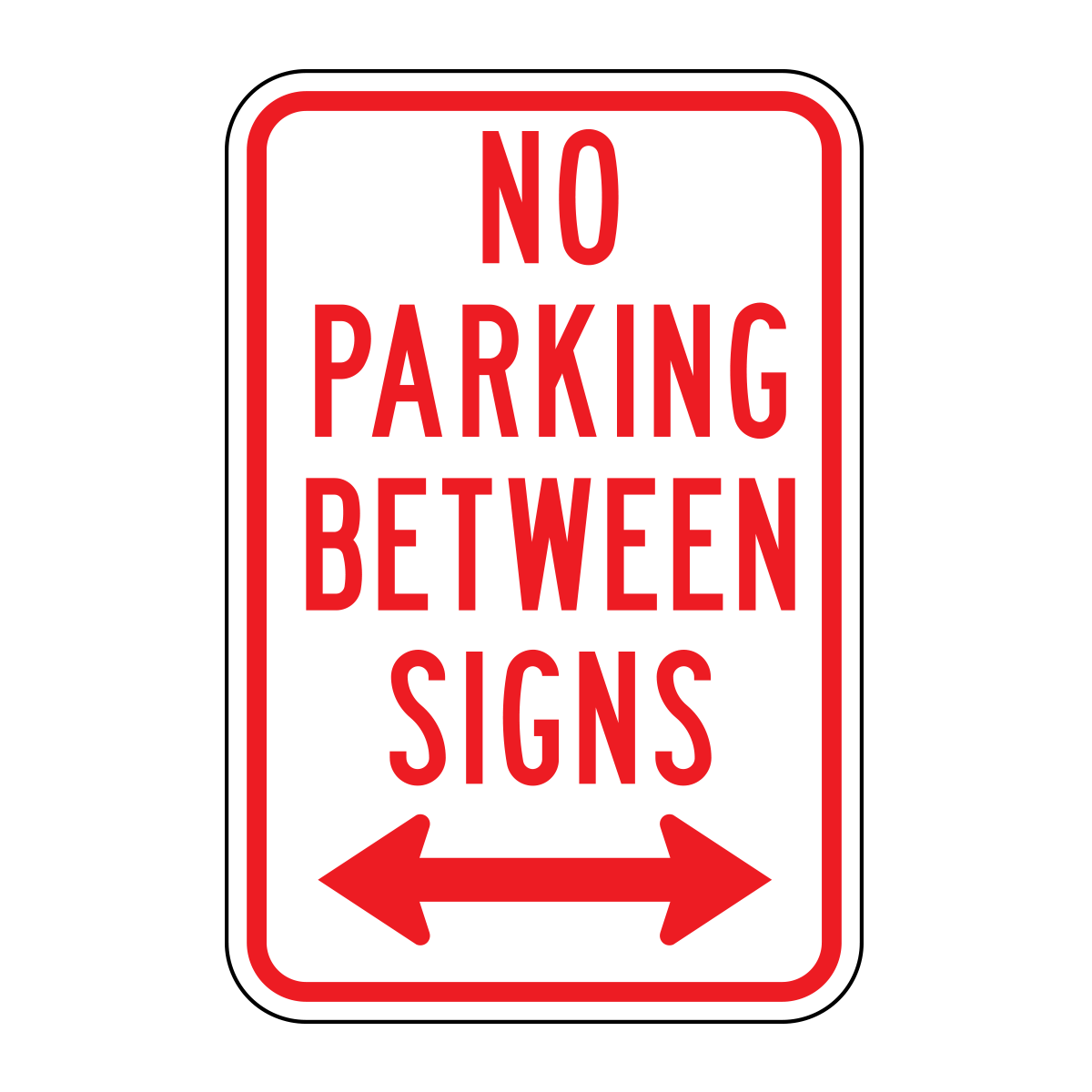 No Parking Between Signs In Either Direction