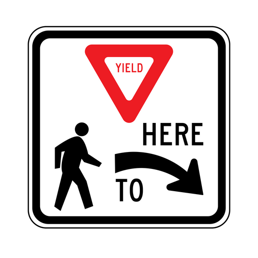 Yield Here To Pedestrian Right