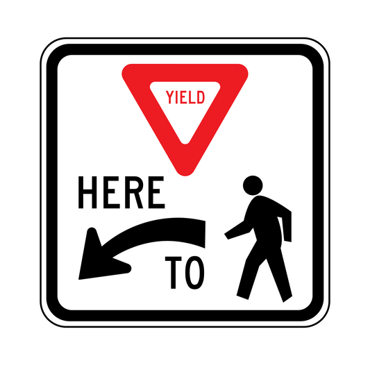 Yield Here To Pedestrian Left