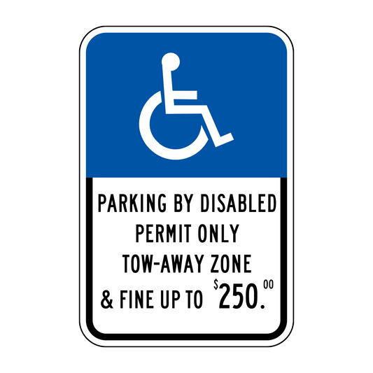 Parking By Disabled Permit Only Tow Away & Fine Up To $250 (South Florida)