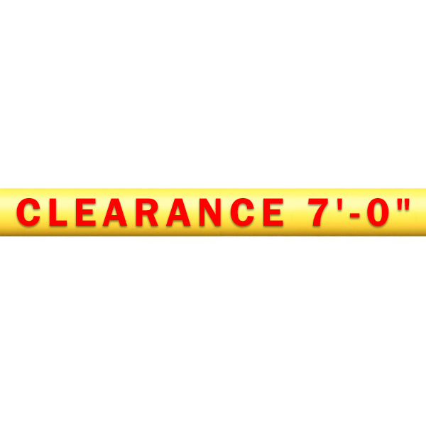 Clearance Bar Lettering