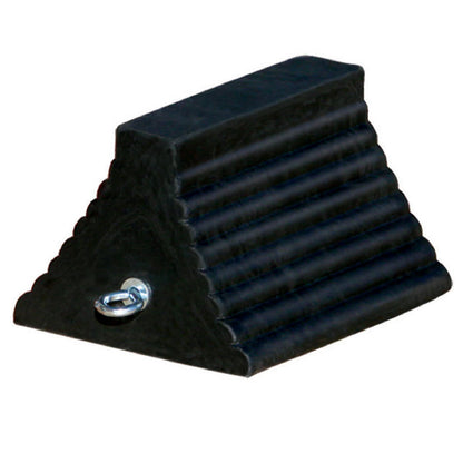 General-Purpose Rubber Wheel Chock with Cored Bottom, Trucks & Trailers