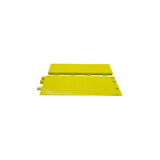 Female Ramp for 3-Channel Yellow Jacket® AMS® Modular Accessibility System, ADA Cable Protector for 2.25" Lines, Yellow